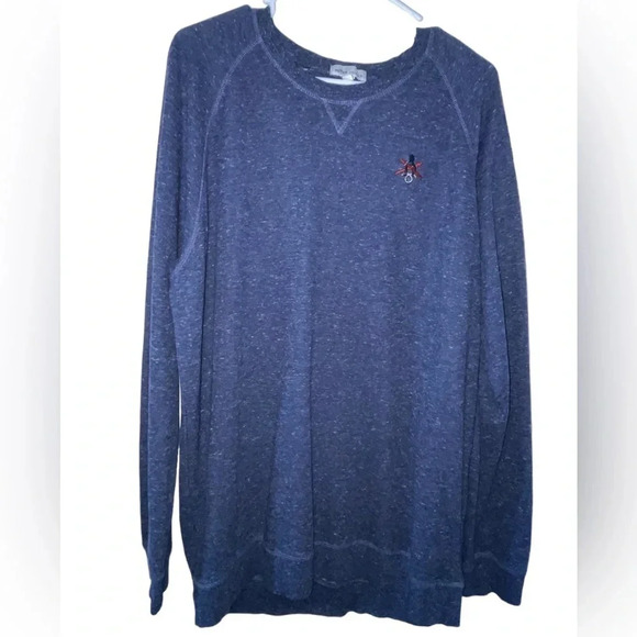 Peter Millar Jaspe Crewneck Pullover Sweater Men’s Size XL Heather Blue Sporty - Picture 1 of 8